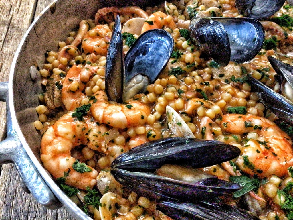 fregola with seafood